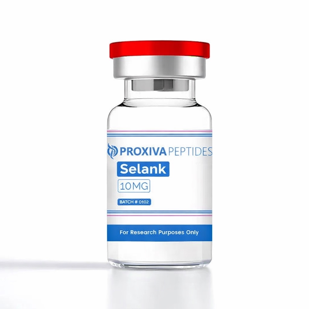 Proxiva Selank 10mg research peptide vial